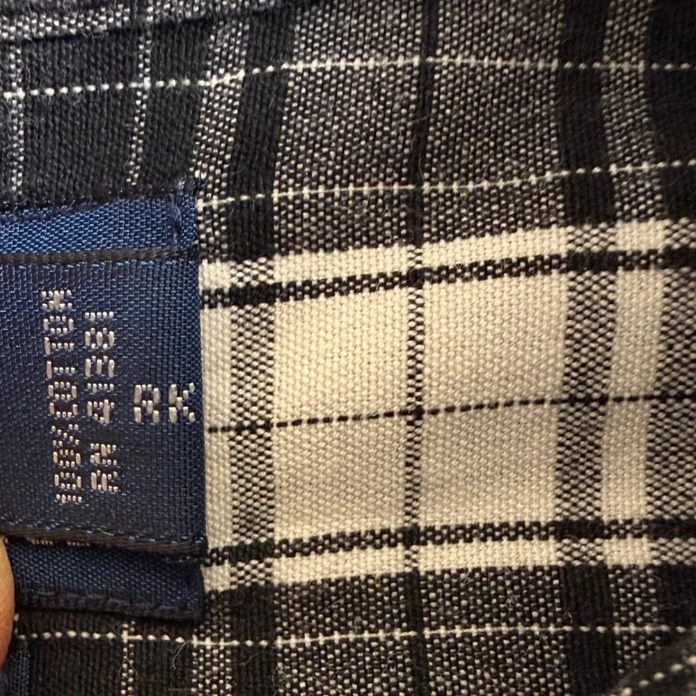 Polo Ralph Lauren Button Down Men XL Black White‎ Plaid Classic Fit Cotton Shirt